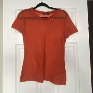 The Limited Orange Mohair Top